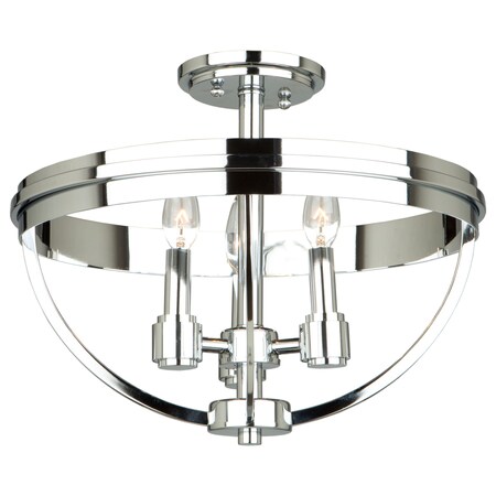 Artcraft Roxbury Ac10693Ch Semi Flush AC10693CH